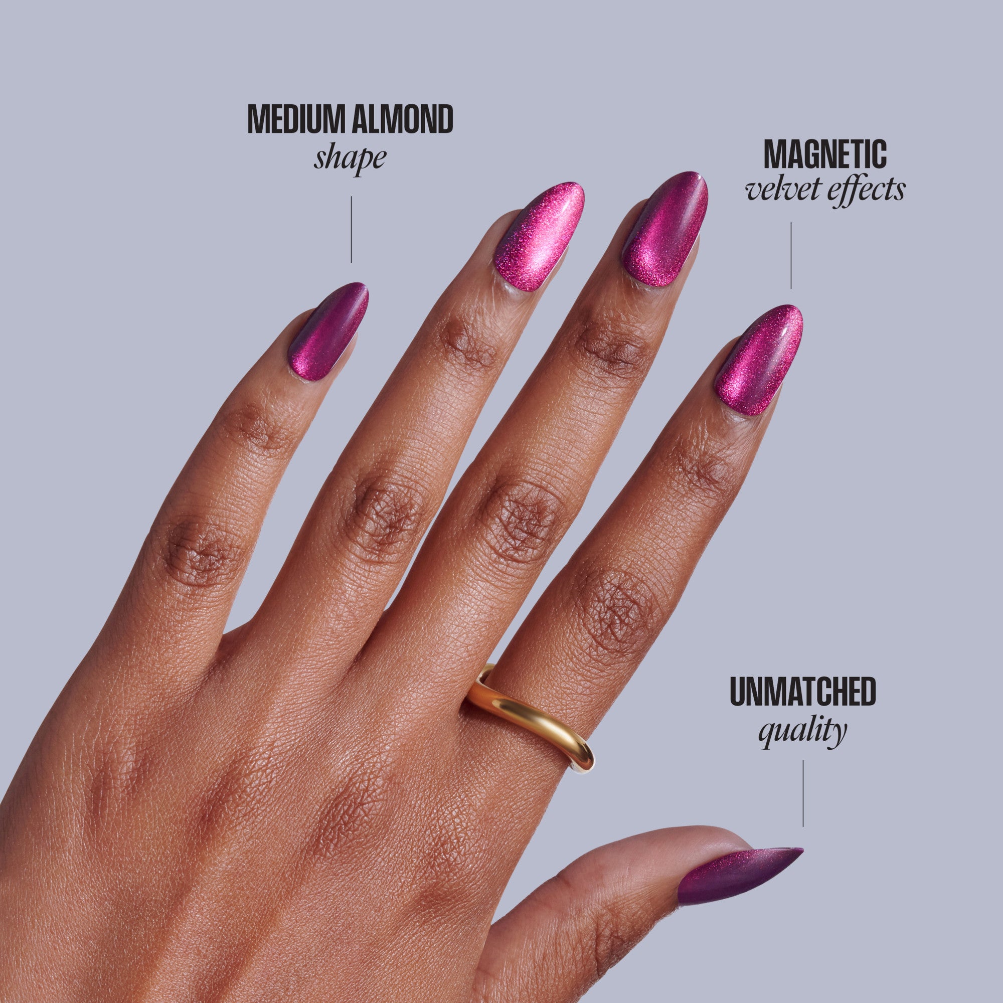 KISS CORE Magnetic Press On Glue Nails - Glittering