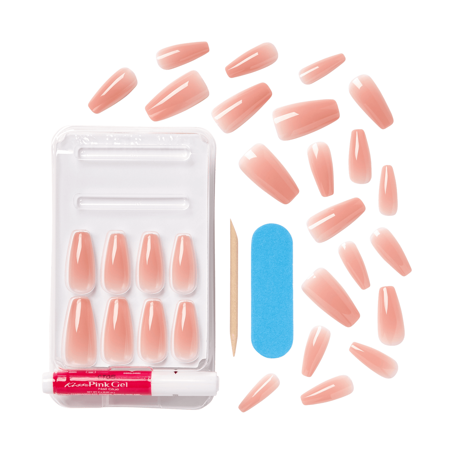 KISS Bare but Better Press On Glue Nails - Nude Glow
