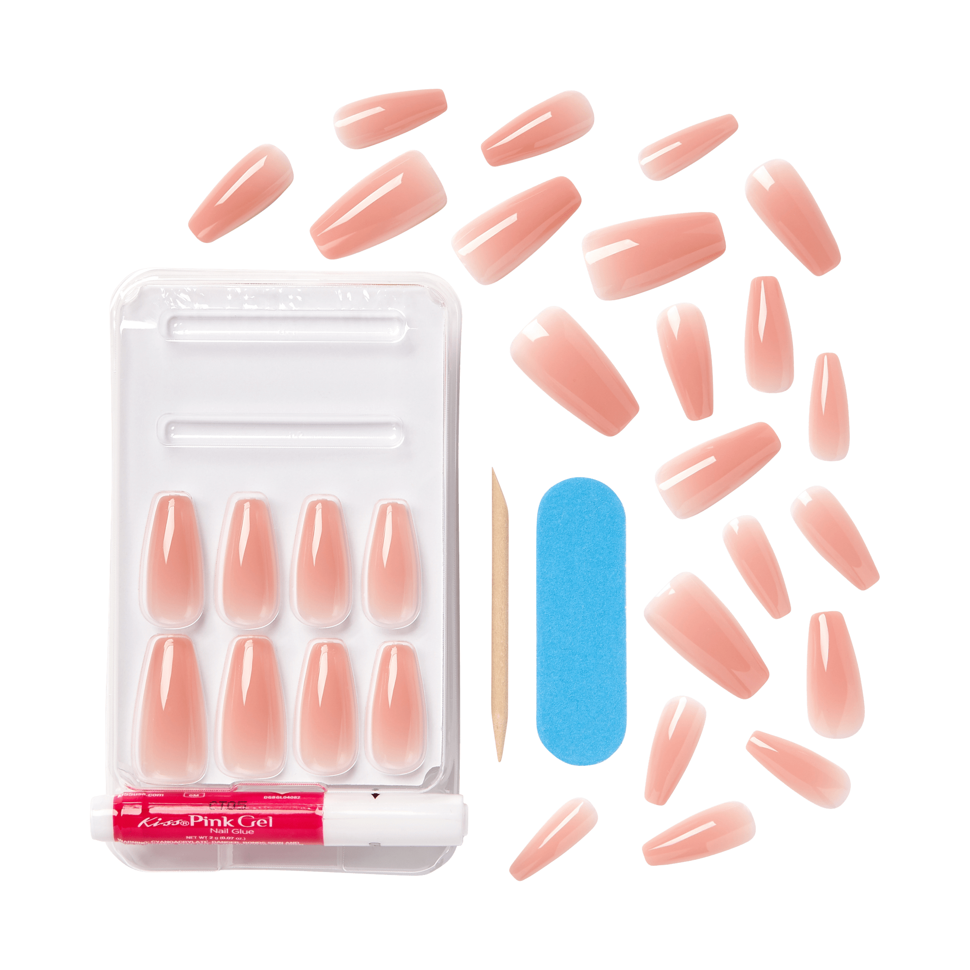 KISS Bare but Better Press On Glue Nails - Nude Glow